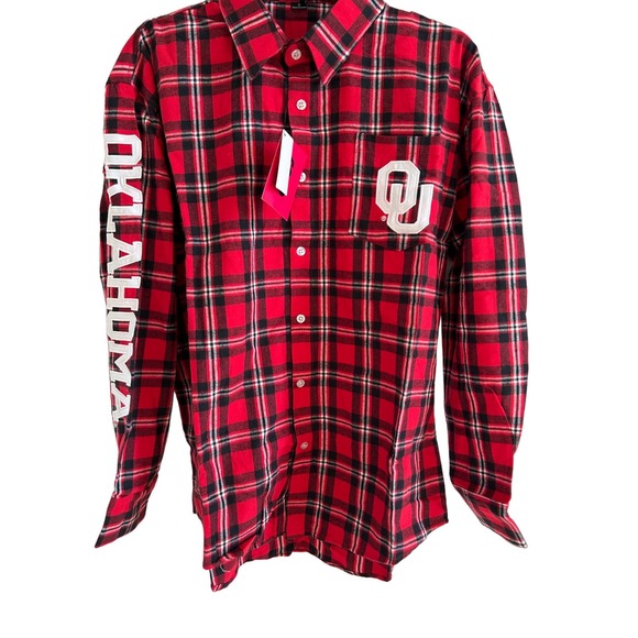 FOCO Oklahoma Sooners Men's NCAA College Flannel Shirt - Size S * M1228 - Picture 4 of 8
